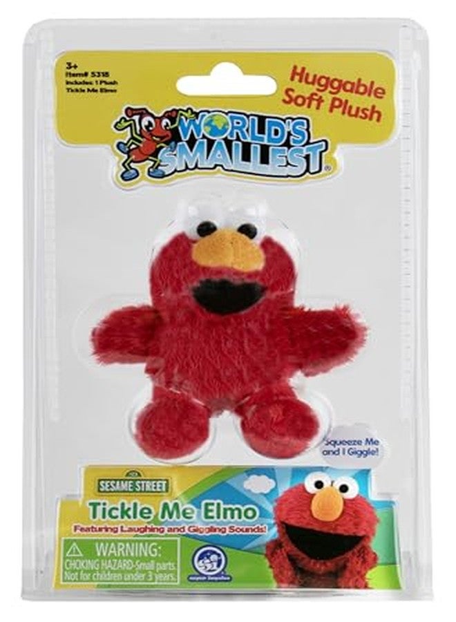 World's Smallest World Smallest Tickle Me Elmo Plush Toy (1 pc.) - Pocket-Size Giggling Elmo with Keychain Clip - Perfect for Travel, Gifts & Stocking Stuffers - Image 3